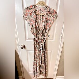 Floral print ruffle wrap dress - M - Gap